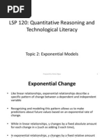 Topic 2 - Exponential Models