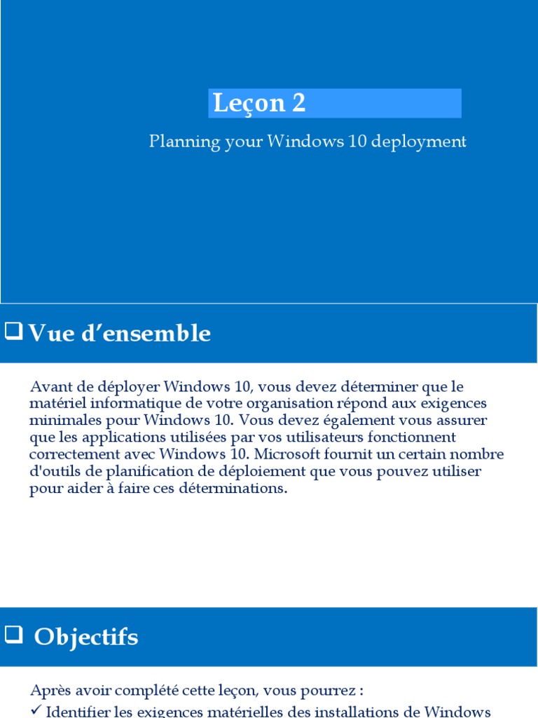 Exigences pour installer Windows 10 | PDF | Microsoft Windows | Windows 10
