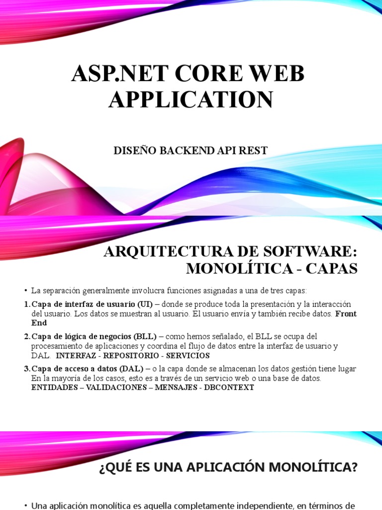 Backend netcore api rest pdf microsoft azure software de la
