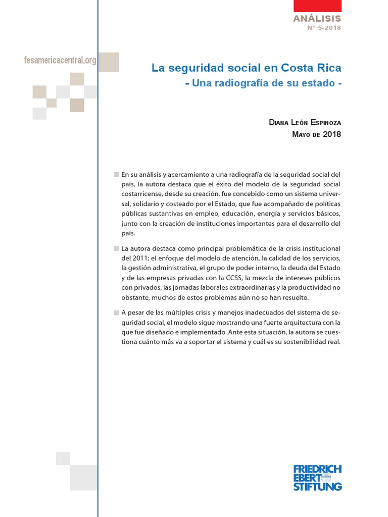 Radiografía de la Seguridad Social en Costa Rica | PDF | Costa Rica ...