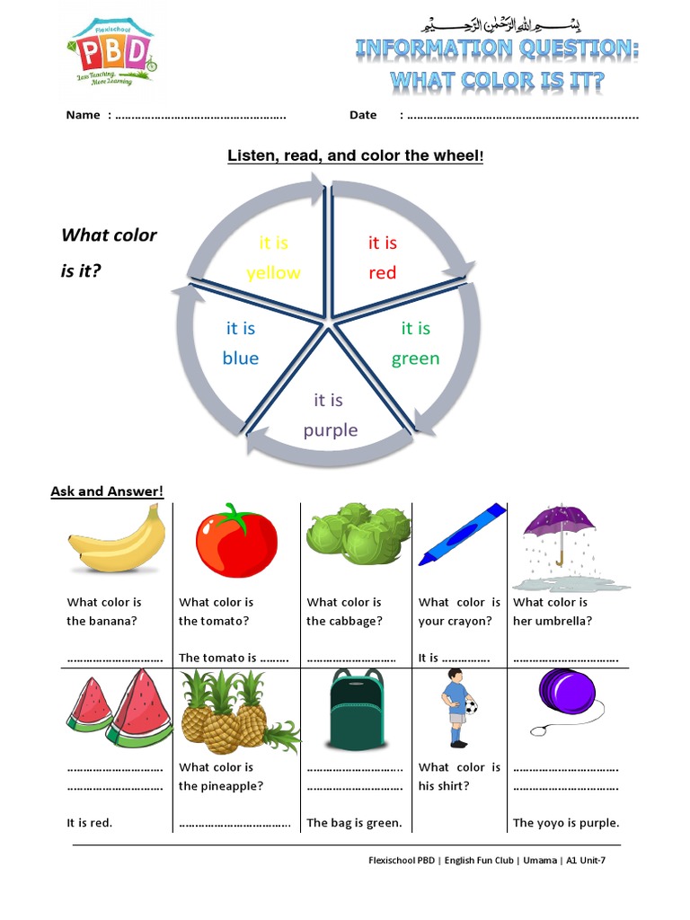 Color Recognition Activities for Kids | PDF | Language Arts & Discipline