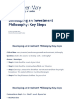 2.2 Investment Philosophy Development