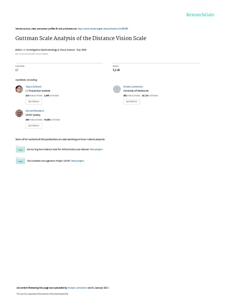 Guttman and Likert Scale Insights | PDF | Likert Scale | Visual Acuity