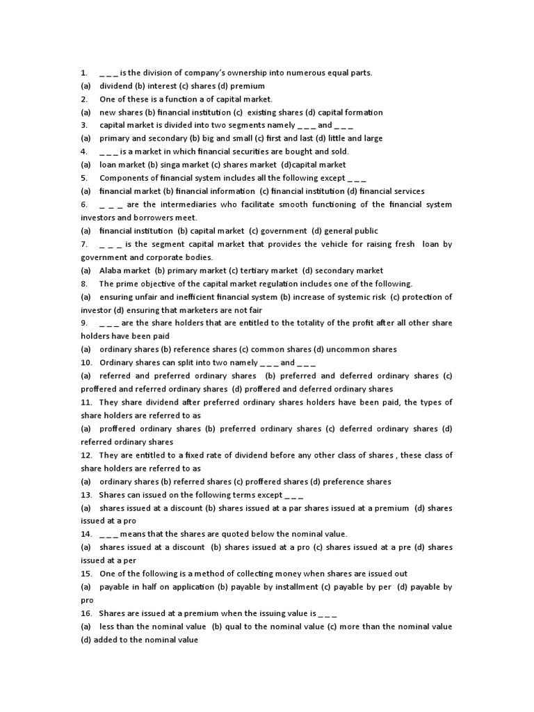 Principles Of Accounting Practice Test