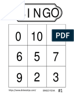 Bingo 010 Numeros Basico