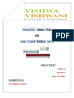 Product Analysis On Air Conditioner (AC) : Submitted by