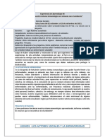 Leemos Los Actores Sociales Y La Biodiversidad: L A Situacion de Aprendizaje