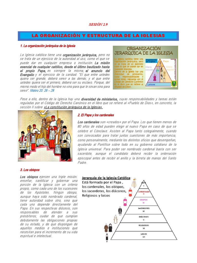 3° Sesión 2.09 - Organización y Estructura de La Iglesia - FICHA 09 ...