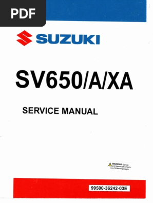 Suzuki 2017-2019 Sv650 Service Manual | PDF | Electrical Connector