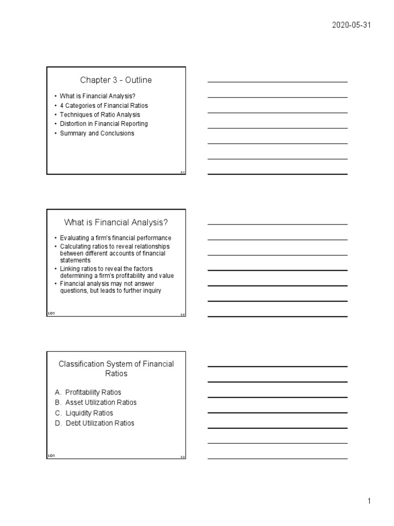 Chapter 3 Lecture Notes Pdf Cost Of Goods Sold Return On Equity