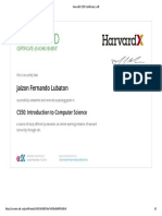 HarvardX CS50 Certificate - Edx