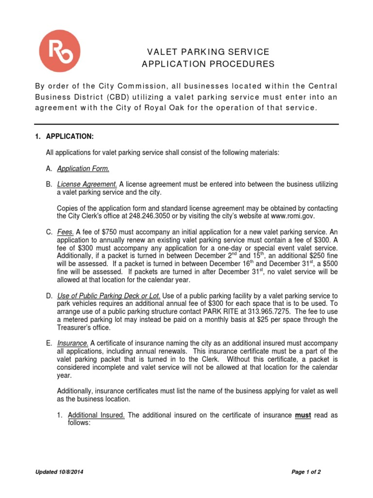 Valet Parking Agreement | PDF | Liability Insurance | Indemnity