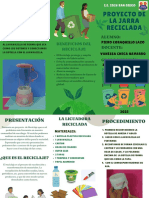 Folleto Tríptico de Cuidado Ambiental y Reciclaje Moderno Ilustrado