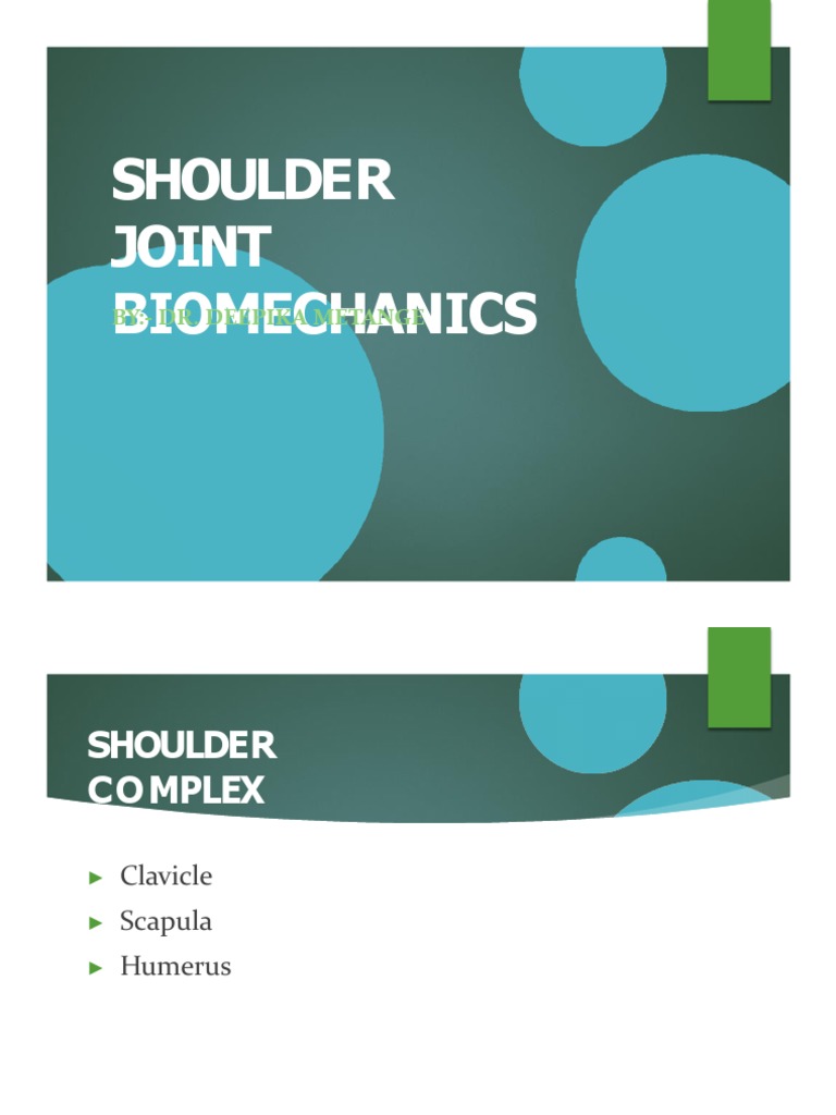 Shoulder Joint Biomechanics | PDF | Anatomical Terms Of Motion ...