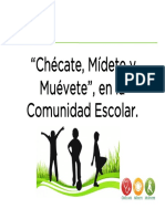 Chécate, Mídete y Muévete, en La Comunidad Escolar.