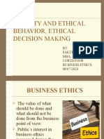 Loyalty and Ethical Behavior, Ethical Decision Making