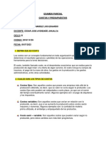 EXAMEN PARCIAL COSTOS Y PRESUPUESTOS Luis Edgardo Garcia Fernandez