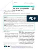 Antenatal Anti-D Prophylaxis For RhD-nega