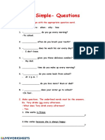 Present Simple-Questions: 1. Fill in The Gaps With The Appropriate Question Word