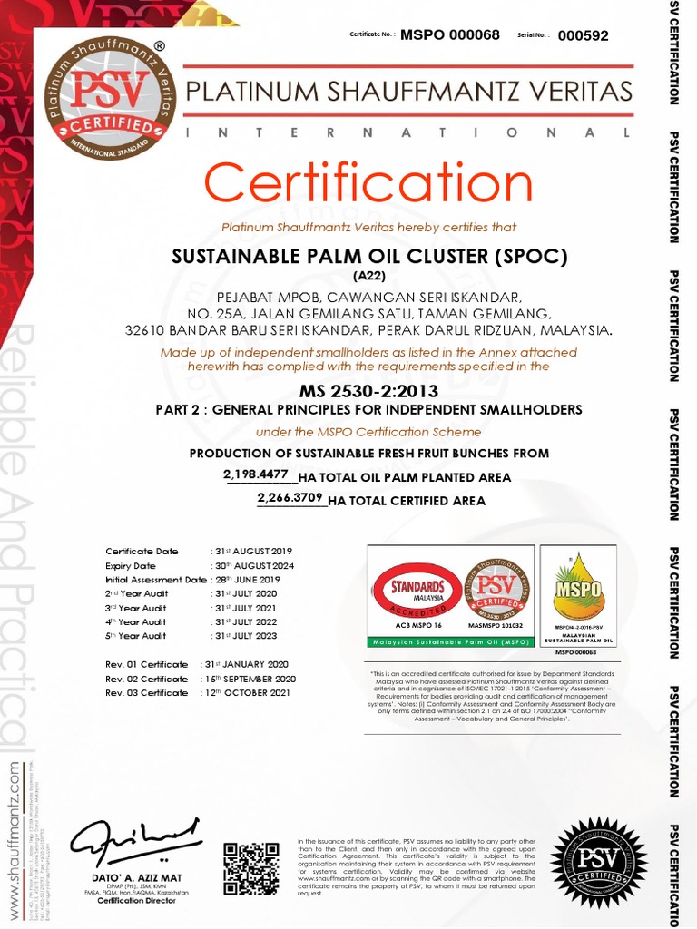 MSPO Certification for Smallholders | PDF