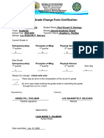 Change Grade Form