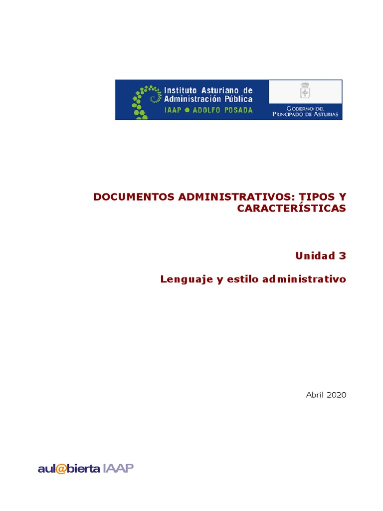 3 LENGUAJE ADMINISTRATIVOFinal PDF Lengua española Lenguaje simple
