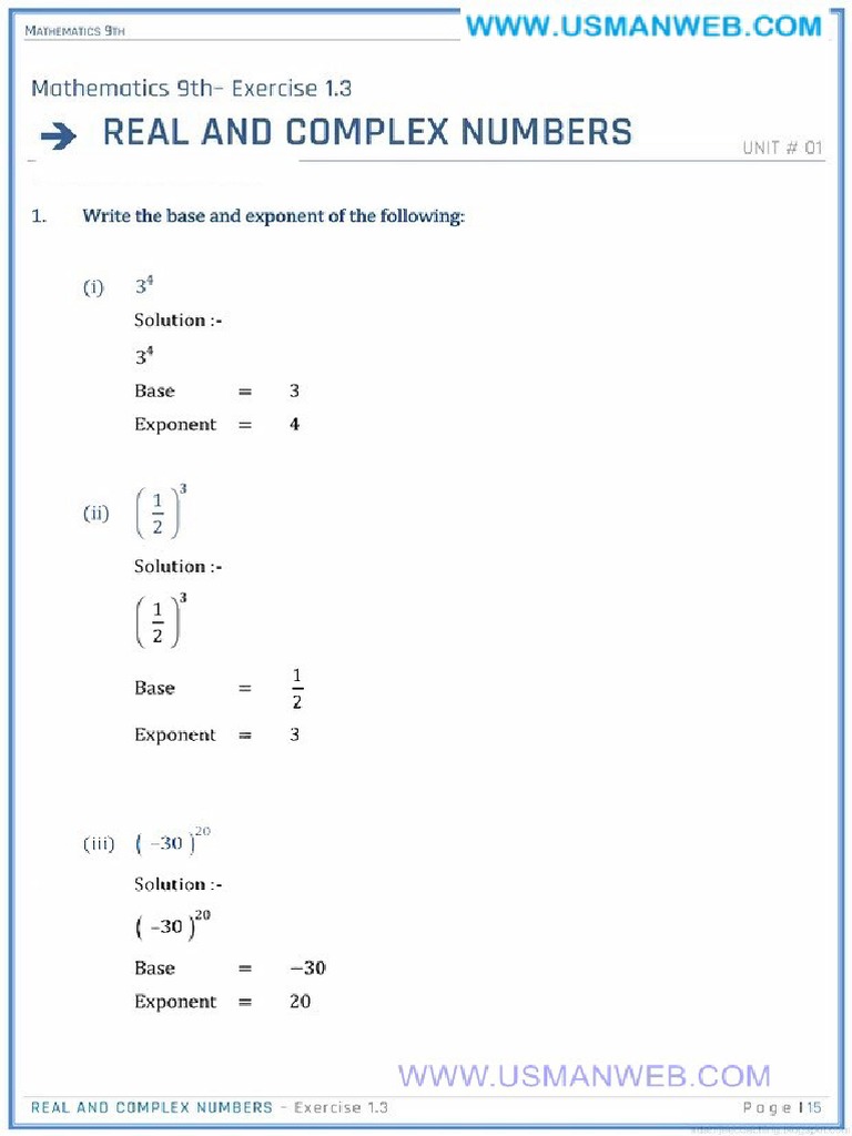 9th math ex 1 3 notes sindh board pdf