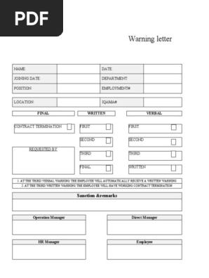 Warning letter