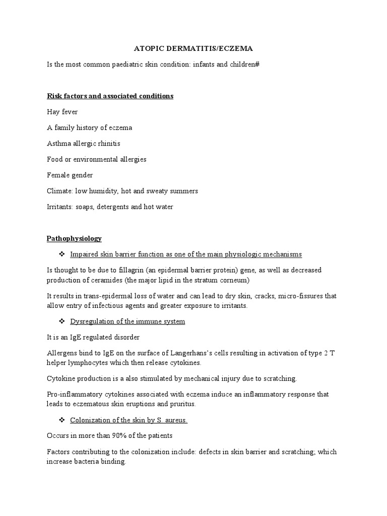 ECZEMA PDF Dermatitis Skin