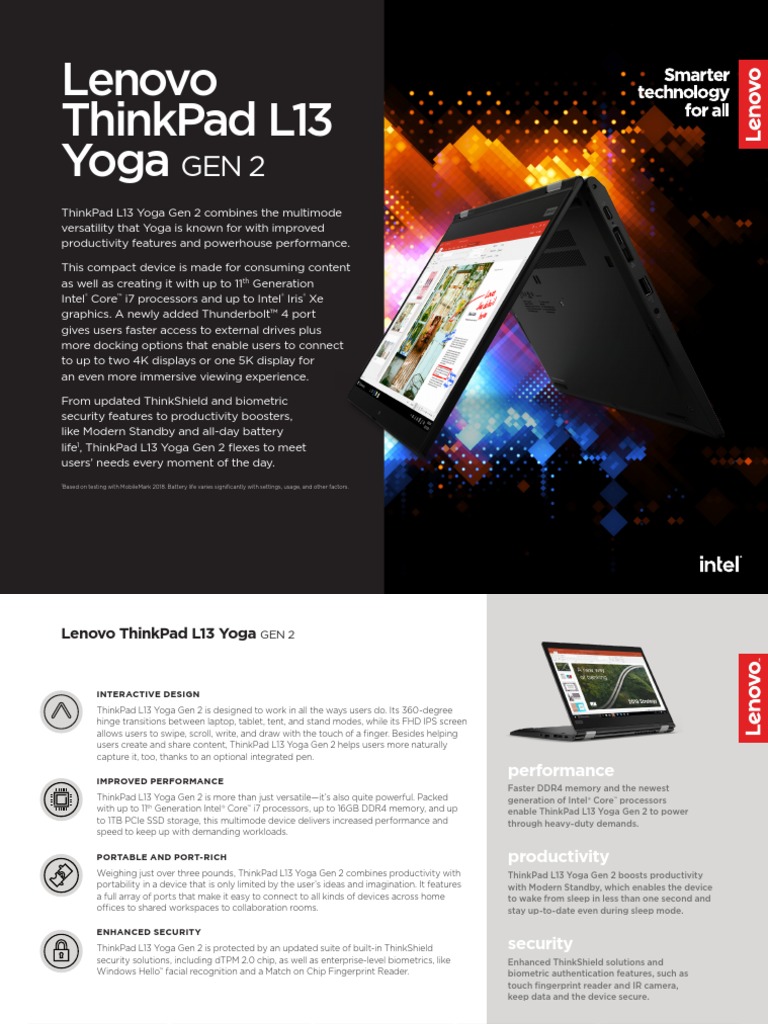 LENOVO ThinkPad L13 Yoga Datasheet | Download Free PDF | Lenovo ...