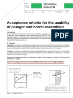 Nohab Acceptance Criteria For The Usability of Plunger and Barrel Assemblies