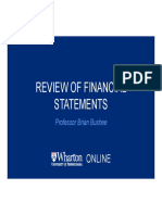 Review of Financial Statements: Professor Brian Bushee