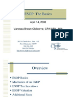 ESOP: The Basics: April 14, 2008 Vanessa Brown Claiborne, CPA/ABV, ASA