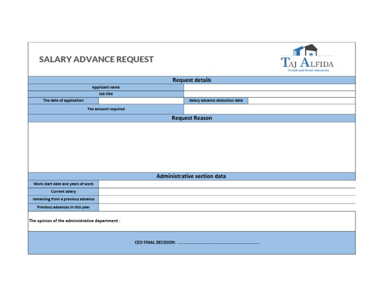 Salary Advance Request Form | PDF
