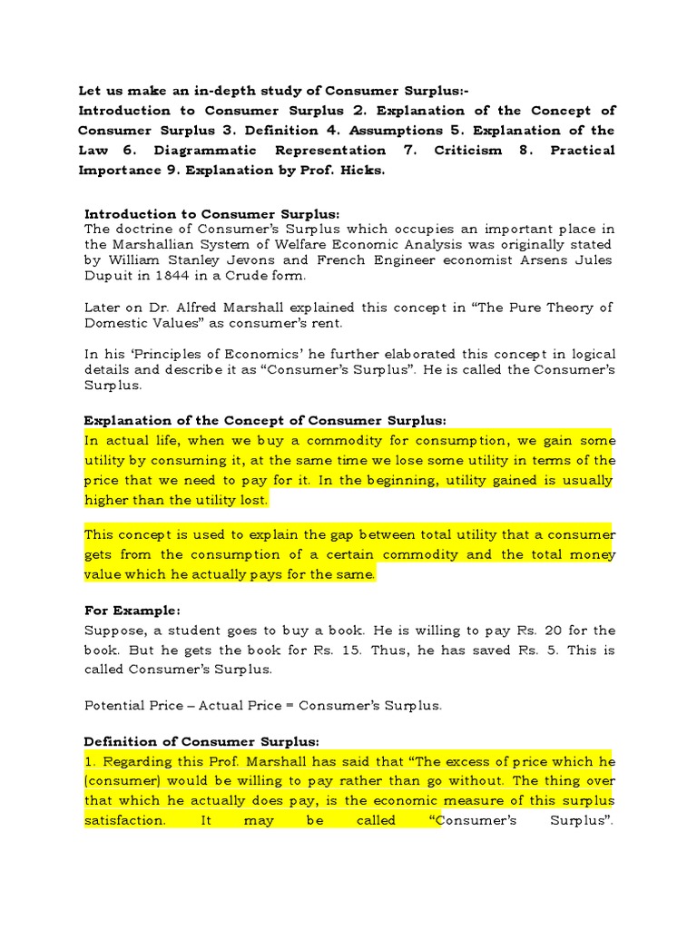 Consumer Surplus Indifference Curves Download Free Pdf Economic