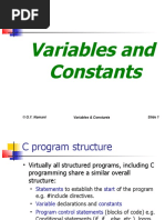 Lecture 04 C Variables and Constants