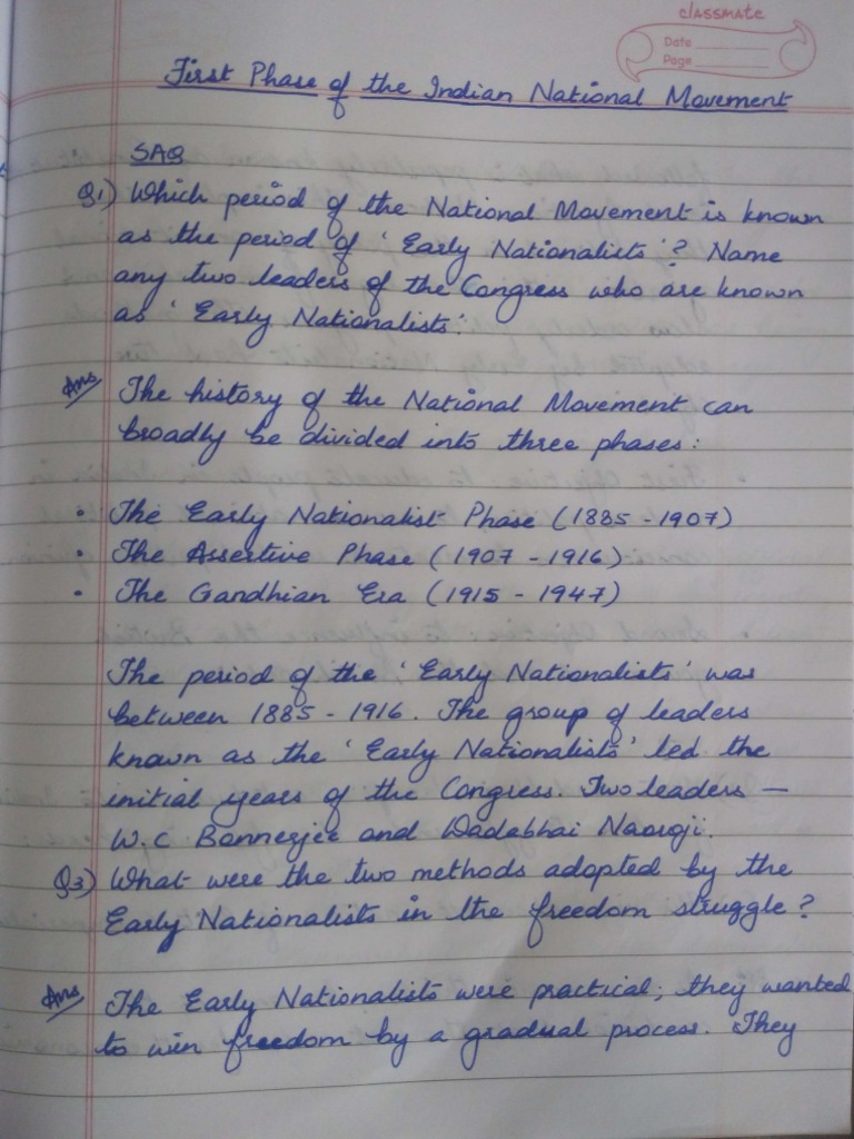 First Phase of the National Movement PDF