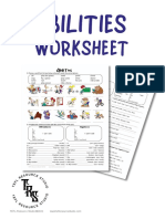 Abilities Worksheet - A4
