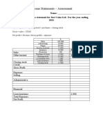 Income Statement Assessment