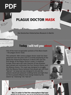 Plague mask. English project
