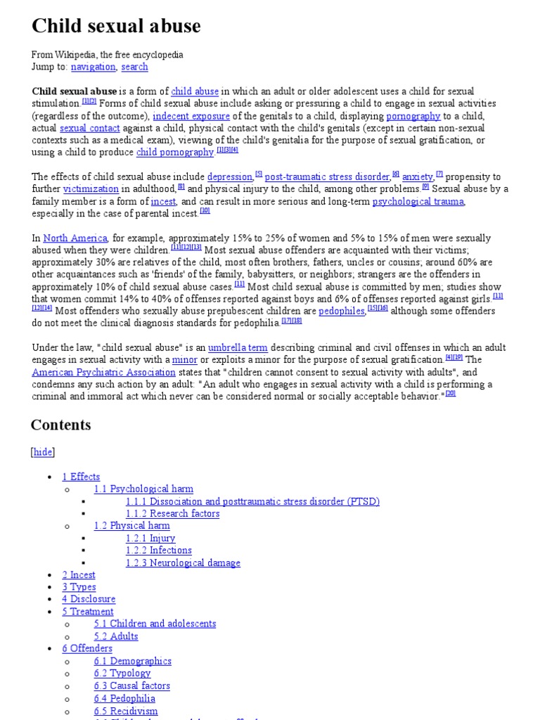 Child Sexual Abuse | PDF | Child Sexual Abuse | Sexual Abuse