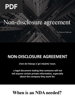 Non Disclosure Agreement