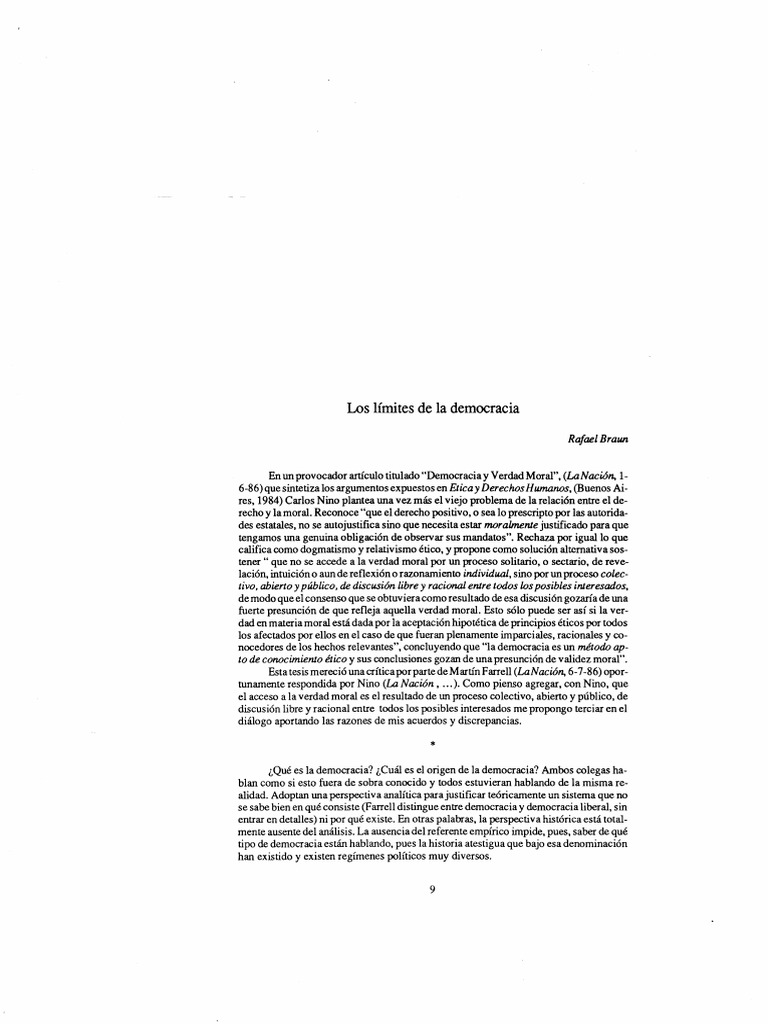Los Limites de La Democracia | PDF | Democracia | Ideologías políticas