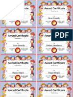 Certificate Awards