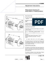 Adjustment Instructions: Warp Beam Tube