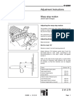 Adjustment Instructions: Adjusting The Warp Stop Motion