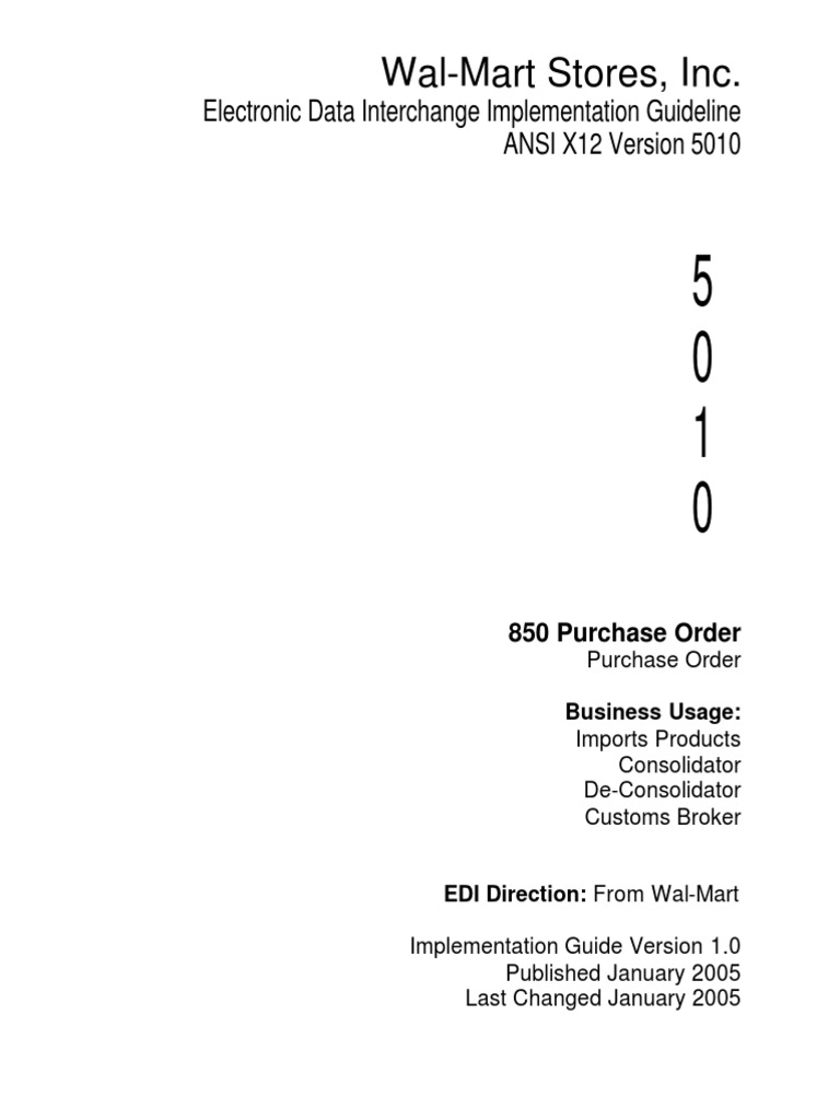 850 Import 5010 | PDF | Electronic Data Interchange | Business