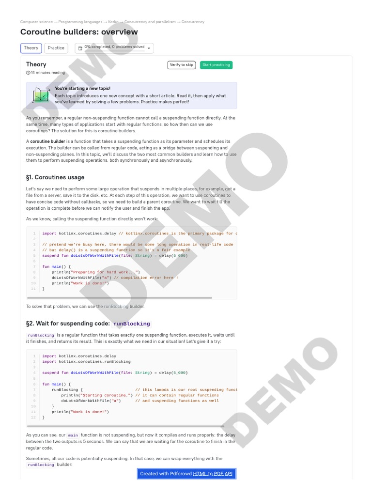 Step 13749 Coroutine - Builders - Overview | PDF | Computer Engineering ...