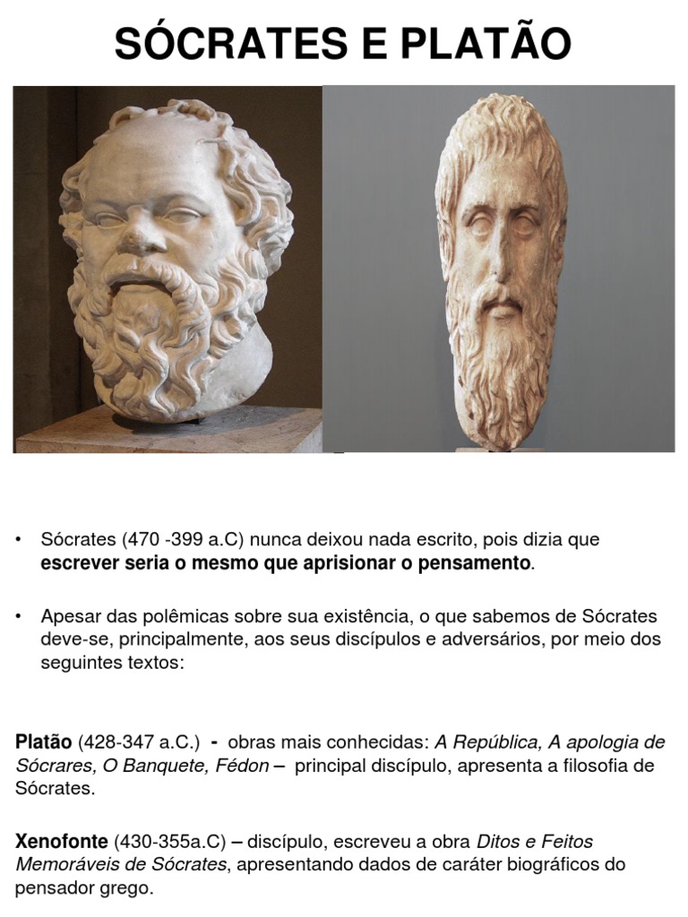 Filosofia de Sócrates e Platão: Dialética e Ideias | PDF | Sócrates ...