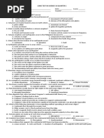 Long Test in Science 10 Quarter 1